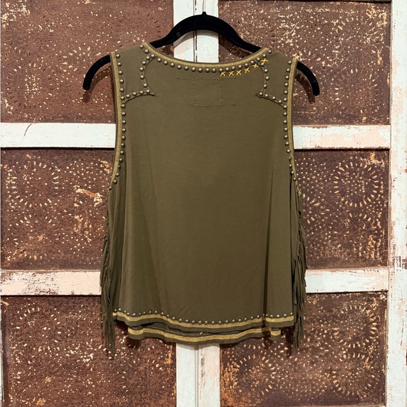 Double D Ranch Olive Tank Top Let’s Rodeo - Picture 2 of 2